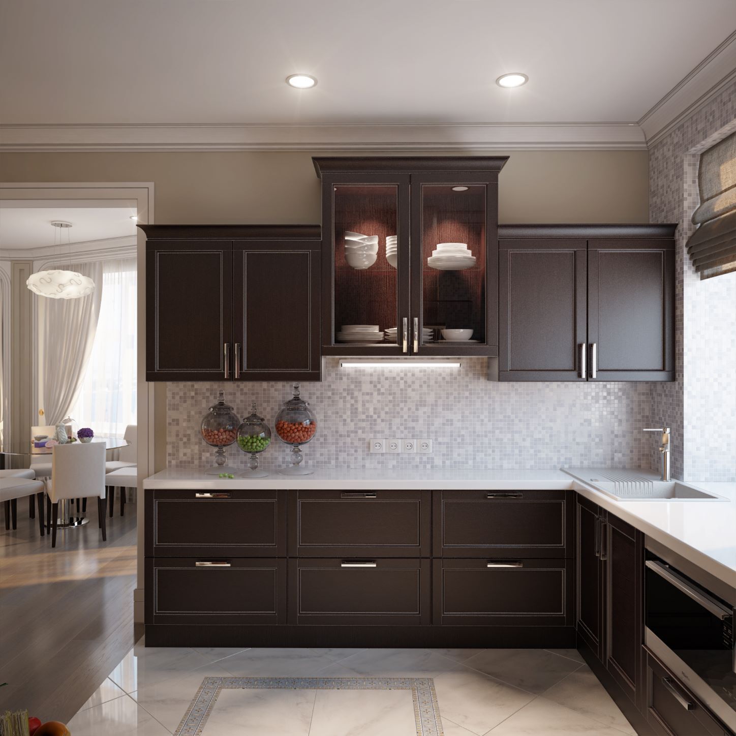 3 Complimentary Paint Ideas For Dark Kitchen Cabinets First Place Painting